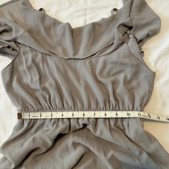 Show Me Your Mumu Small Caitlin Ruffle Maxi Dress in Gray ~ Bridesmaid Formal - Picture 5 of 9